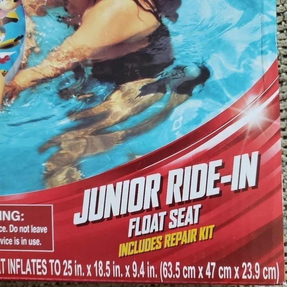 NIB Disney Mickey Mouse Junior Ride In Float Seat Ages 0-3 Pool Baby Infant New